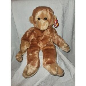 Ty Beanie Buddy Bongo the Monkey Stuffed Animal Plush Toy with Tag 1998 14 Inch